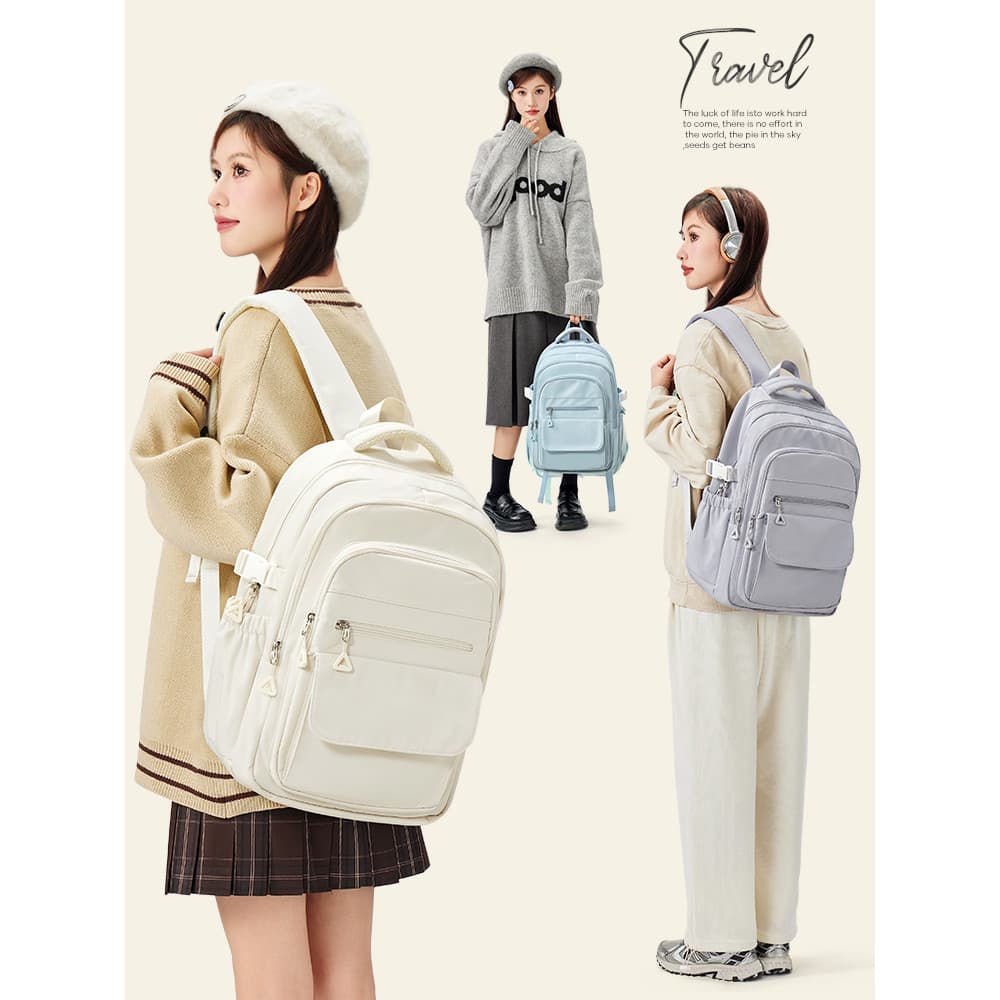 Mochila escolar para meninas do ensino médio, mochila leve para estudantes do ensino médio, grande capacidade, alto valo
