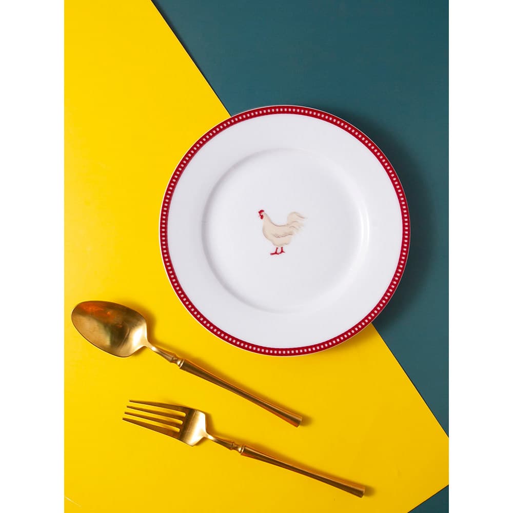 Estilo japonês nórdico utensílios de mesa esmalte cor chinesa prato de comida ocidental disco cerâmico doméstico único c