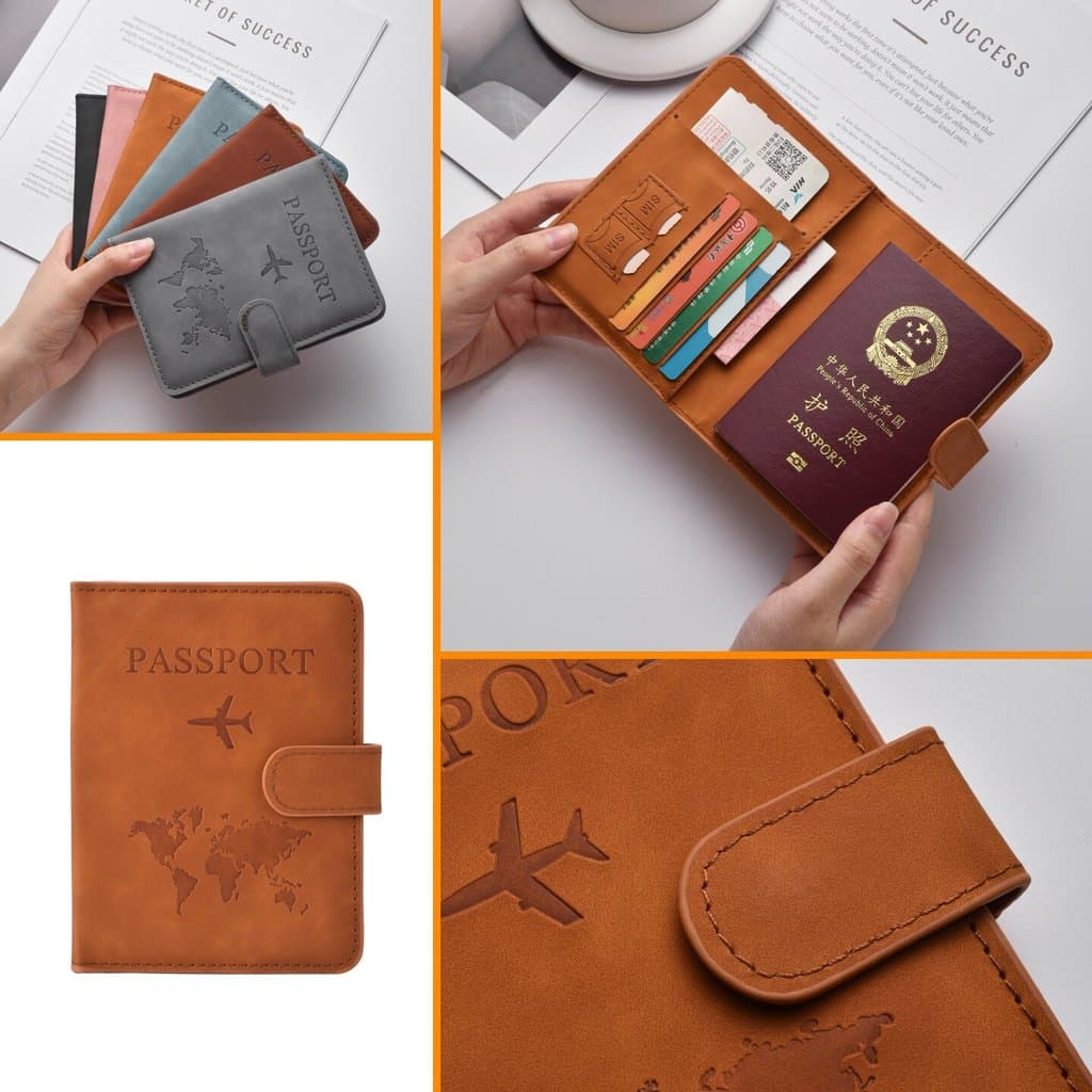 [Produtos de viagem] Porta-passaporte multifuncional Porta-cartões Documento Cartão de embarque Bolsa de armazenamento P