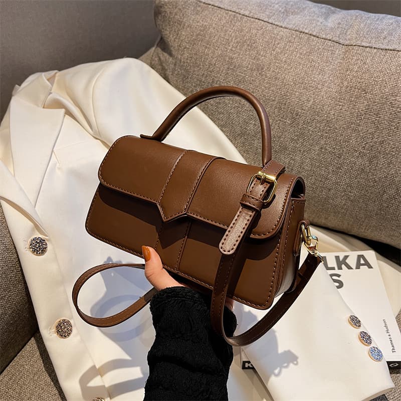 Nicho All-Match ins pequeno saco feminino 2023 novo estilo High-End textura pequena bolsa quadrada de couro Cross-corpo