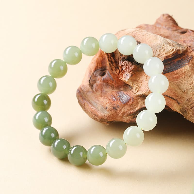 Novo preço de fábrica Natural gradiente duoao pulseira água ensolarada Hetian Jade pulseira High-End sentimento presente