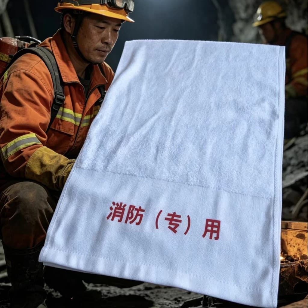 Toalha de fogo 100*35 alongada algodão puro proteção do trabalho toalha branca toalha de banho absorção de água carvão M