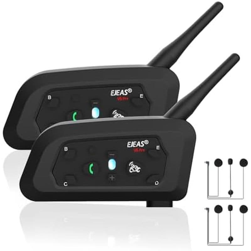 Fone De Ouvido Bluetooth Para Capacete De Motocicleta EJEAS V6 Pro , Sistema De Comunicação De Intercomunicação De 2 Via