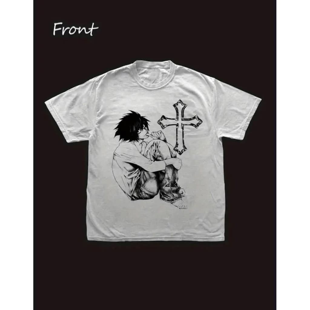 Simples Desenhado À Mão Impresso Algodão Branco Camisetas Casuais Moda O-Pescoço Série Básica Manga Curta Roupas Y2k