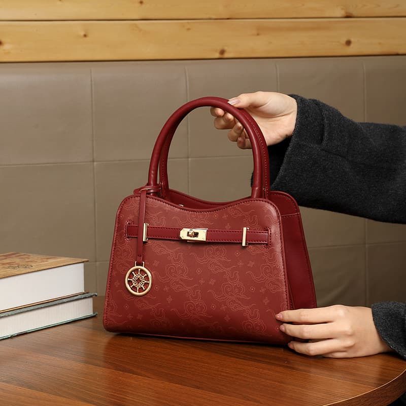Hong Kong Moda Vermelha Noiva Bolsa de Casamento Nicho High-End Feel Grande Capacidade Bolsa Mensageiro de Um Ombro