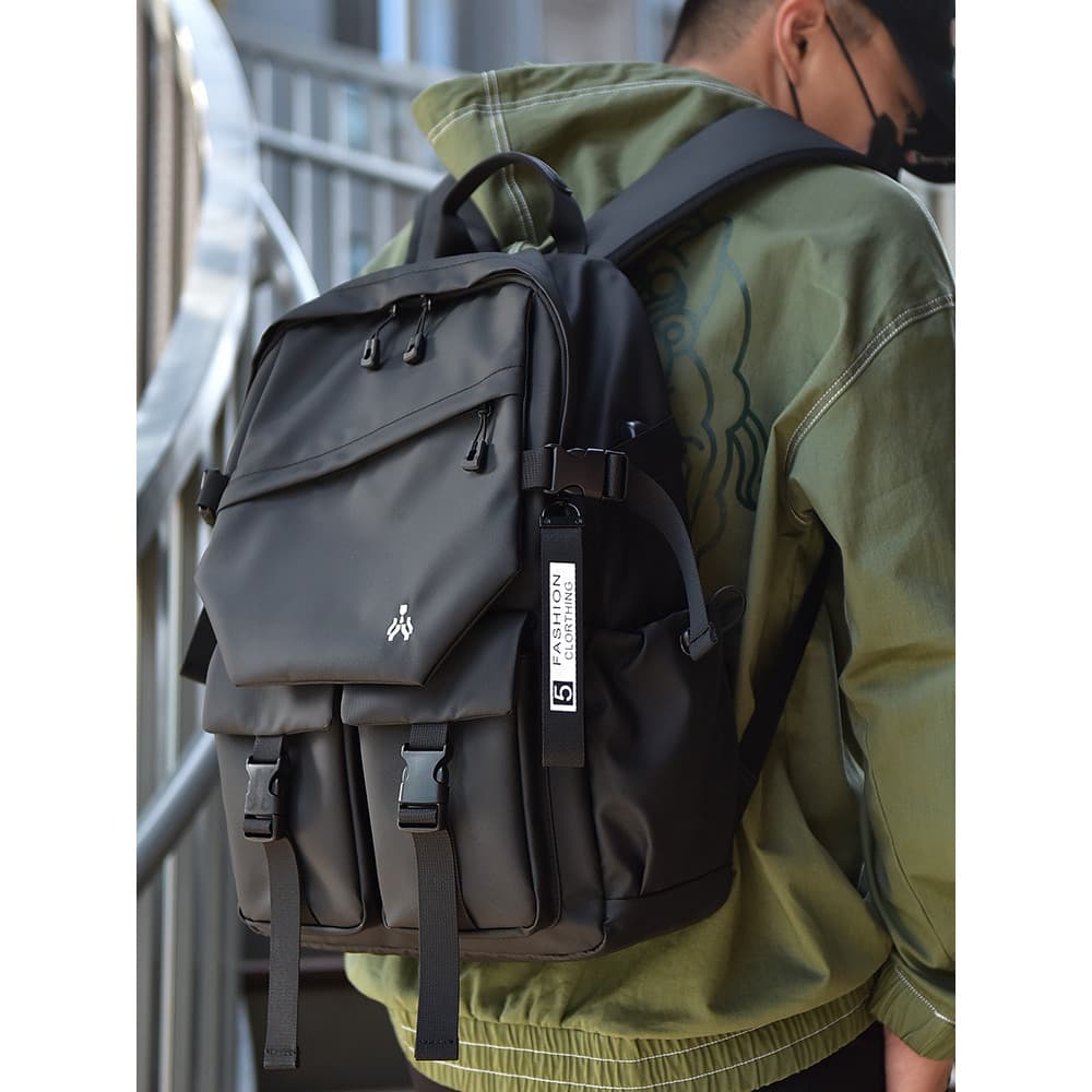 Mochila masculina street Wear grande capacidade rua júnior escola secundária estudantes universitários mochila masculina