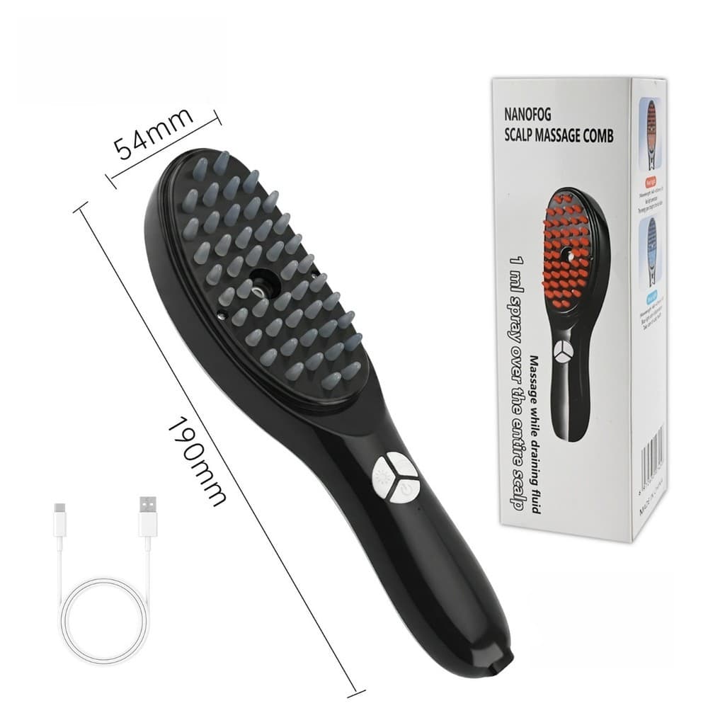 Escova Massageadora 4 em 1 com Laser e LED, Antiqueda e Estimulador de Crescimento Capilar Sem Fio ANJGG BRASIL