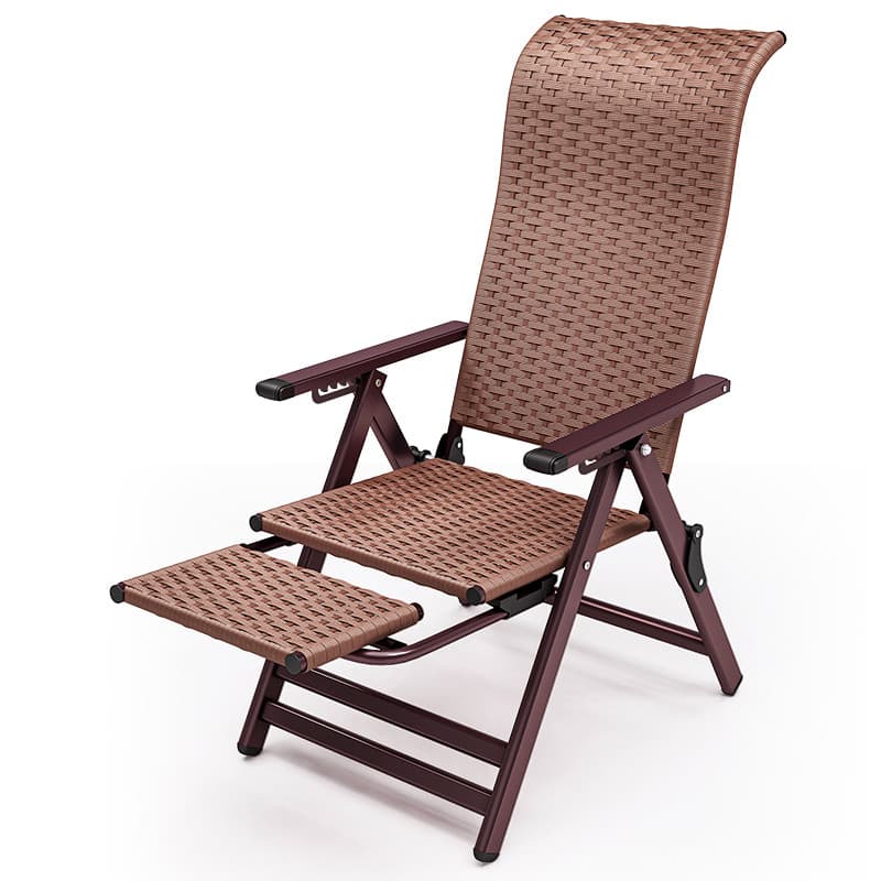 Cadeira reclinável dobrável para almoço, varanda, lazer doméstico, Rattan, 2026, novo estilo, encosto, cadeira de verão