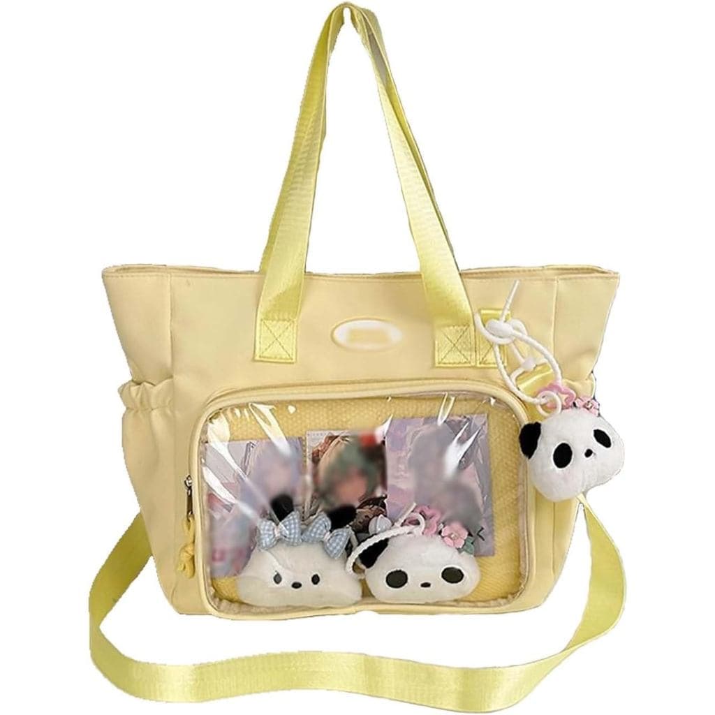 Bolsa Ita com forro interno, bolsa mensageiro de lona, bolsa Ita com janela transparente, bolsa de ombro 1MAR