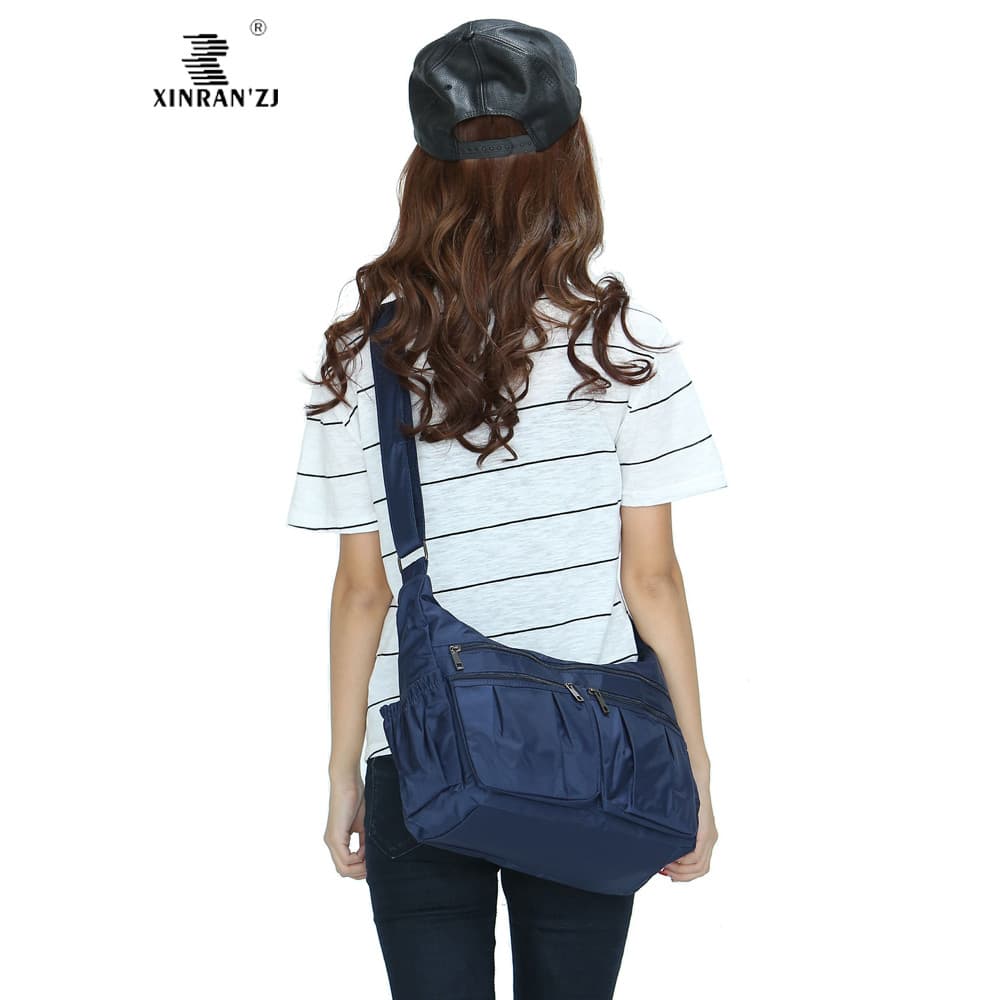 Grande capacidade Multi-bolso leve repelente de água ombro saco do mensageiro Casual Commuter portátil caixa registrador