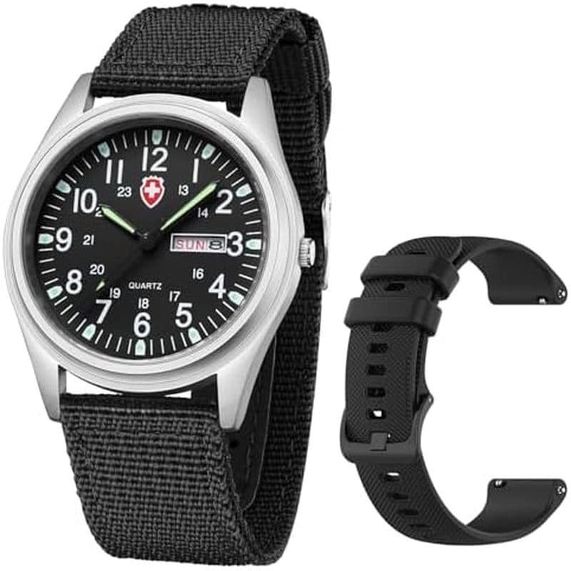 Relógio De Campo Analógico Militar Gosasa Uni Com Pulseira De Nylon , Mostrador Luminoso De Fácil Leitura , Pulso Esport