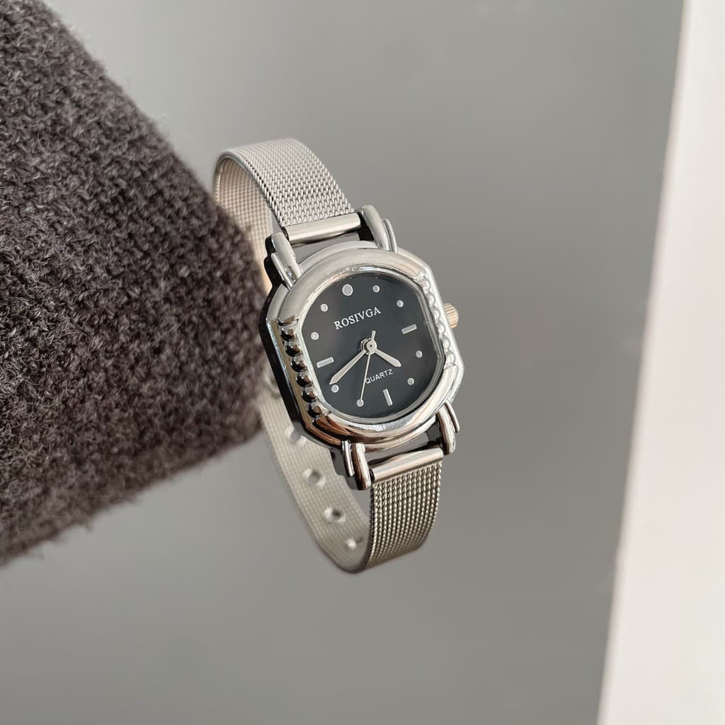 Relógio quadrado feminino high-End simples temperamento estudante júnior escola secundária All-Match pequeno mostrador e