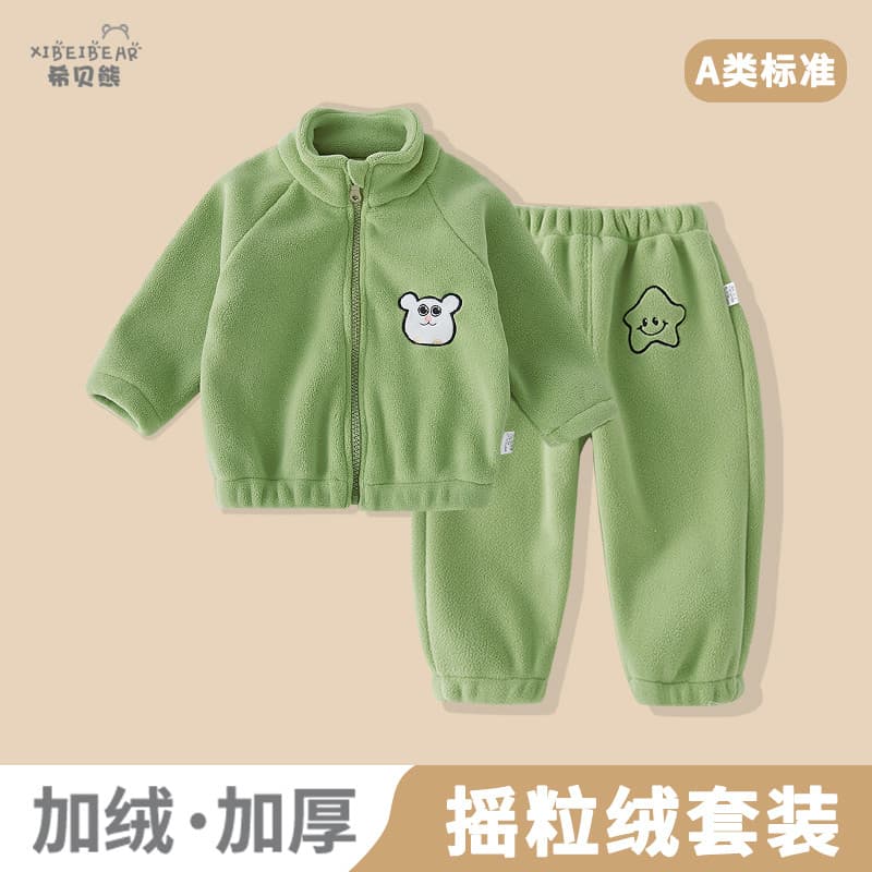 Bebê bebê velo terno roupas de outono roupas de inverno para meninos meninas roupas de inverno do bebê roupas infantis p