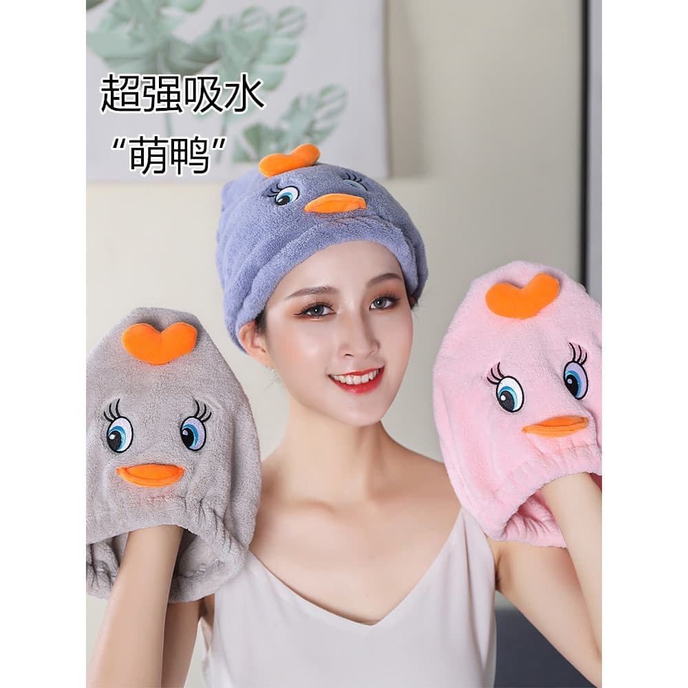 2024 novo estilo touca de secagem de cabelo feminino Super absorvente de secagem rápida bonito touca de banho engrossado