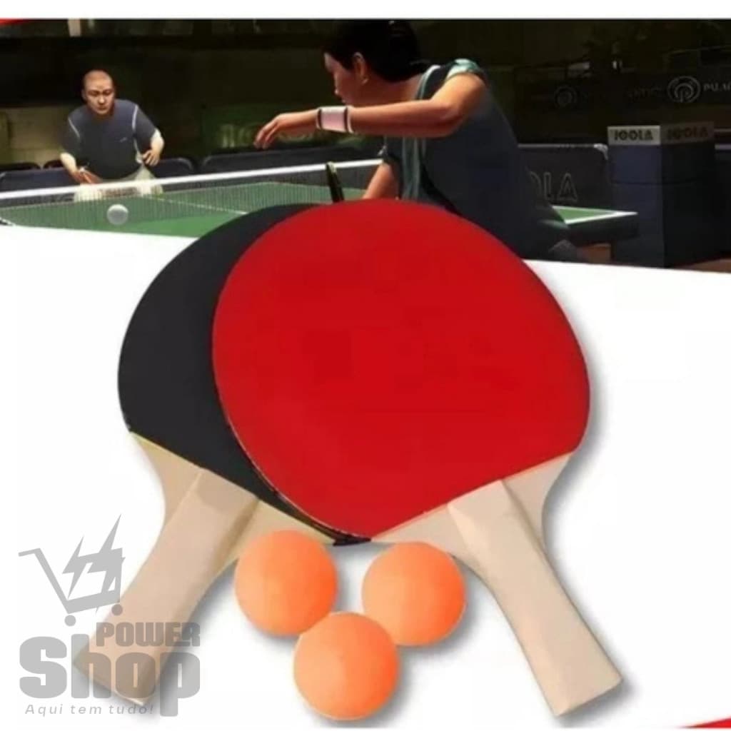 Kit Ping Pong Tênis de Mesa Raquetes e Bolinhas - RAQUETE DE PING PONG Ou Com Rede
