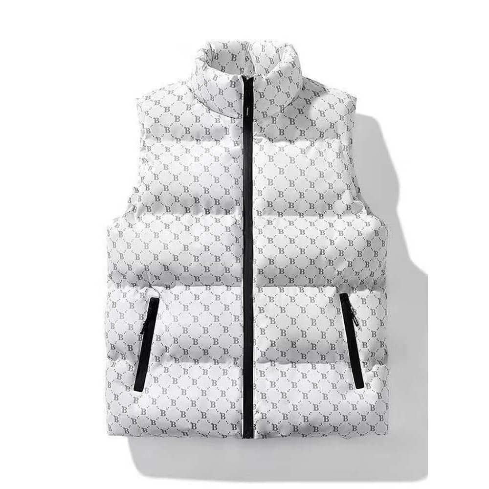 2025 novo estilo colete de algodão masculino outono inverno gola tamanho grande colete térmico na moda juventude colete