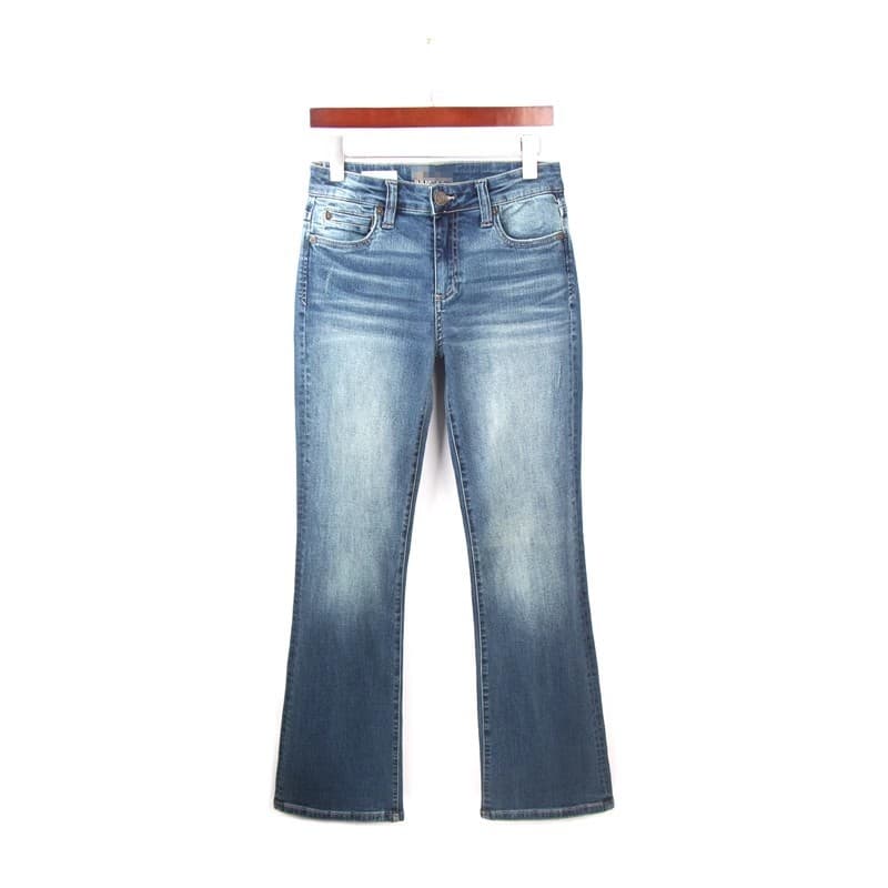 Primavera novo estilo Micro-queimado Jeans feminino ordem estrangeira tamanho grande elástico mais magro olhar nostálgic