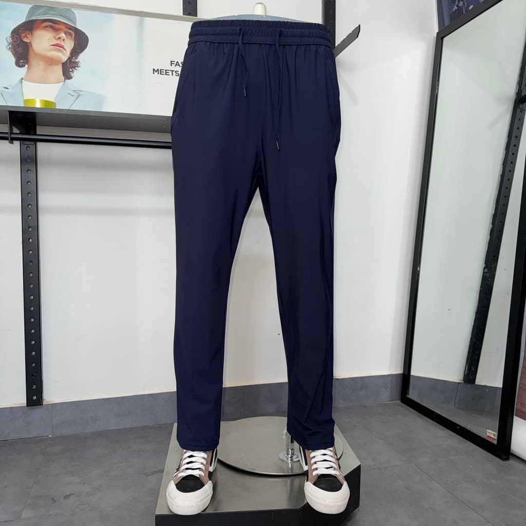 JJ Cut Label Calça Casual masculina de verão, calça de moletom de quatro lados, elástica, solta, reta, secagem rápida, c
