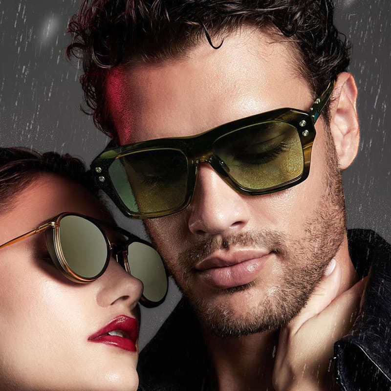 Óculos de Sol Clássicos Masculinos, Óculos de Sol Femininos Elegantes com Armação Grossa e Lentes Grandes