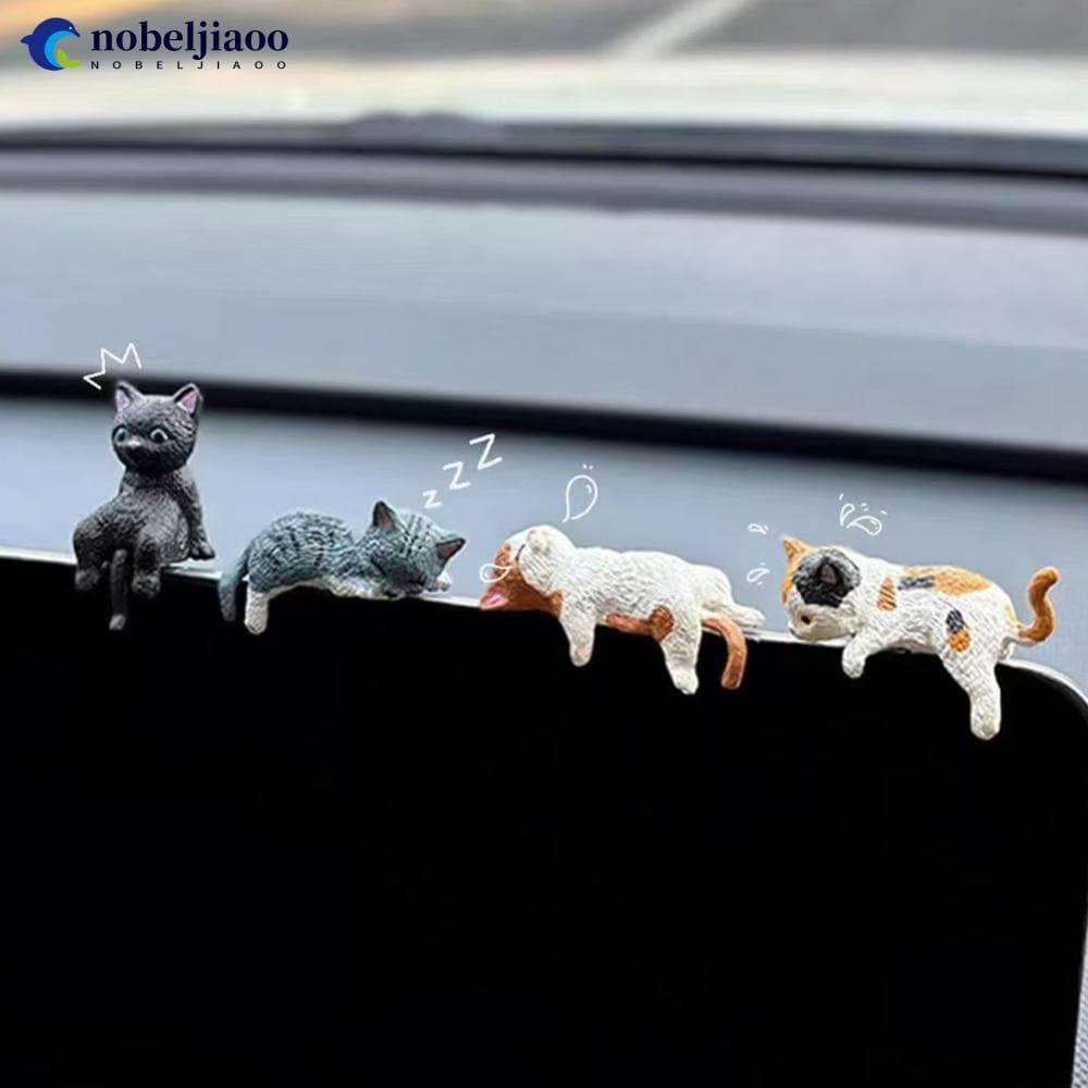 NOBELJIAOO Ornamento De Carro Console Central Tela De Navegador Decoração De Gato Dormindo Para Exibição De Computador E