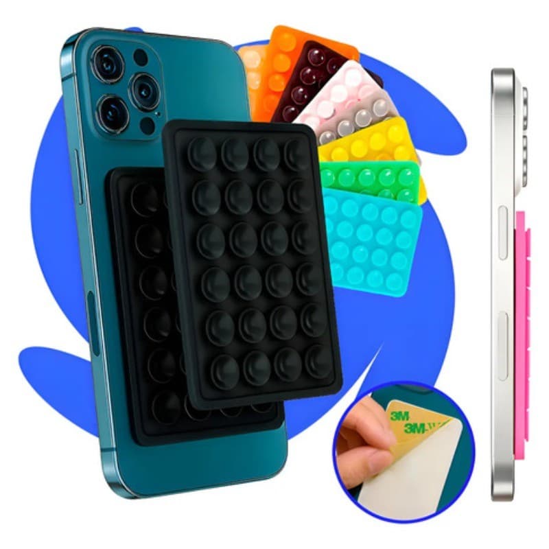 Suporte De Silicone Ventosa Para Celular Superfícies 3m