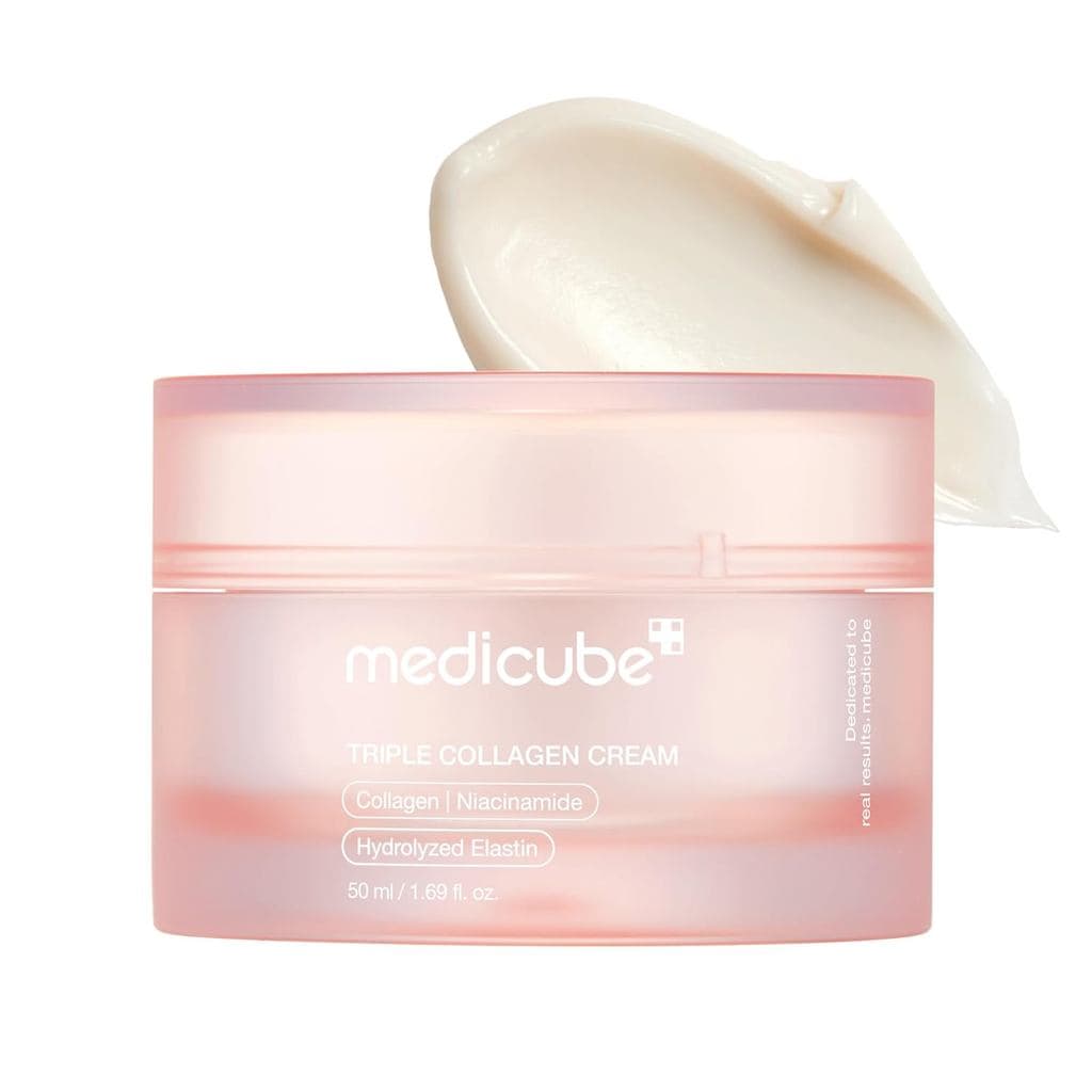 medicube Creme Triplo Colágeno - Creme Hidratante e Firmador, Contém Ácido Hialurônico, Elastina Premium, Manteiga de Ka
