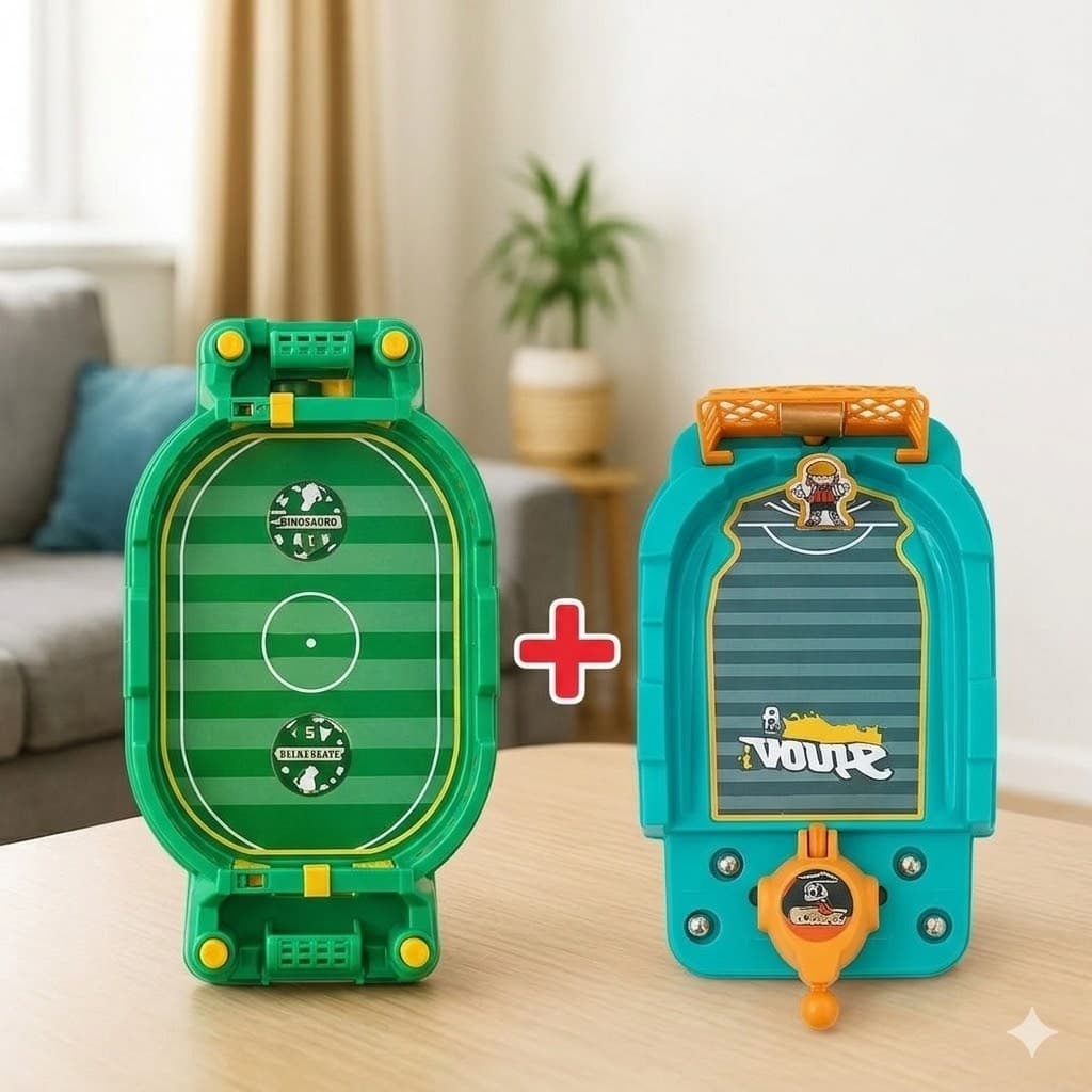 Kit Mini Futebol de Mesa com Arena e Jogo de Pênaltis Infantil