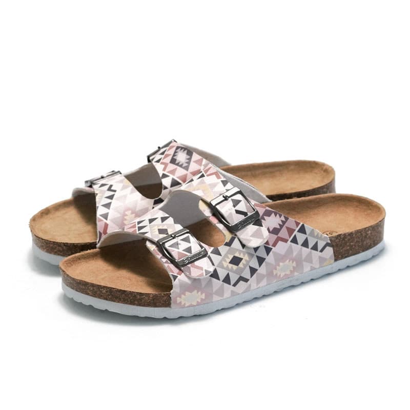 Rui pé 2026 verão chinelos de cortiça feminino Flip-Flops estudante sapatos de praia água pinho sapatos versão coreana s
