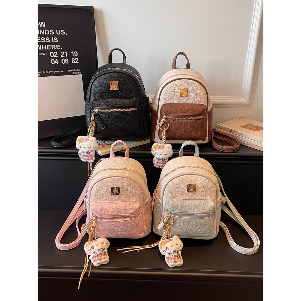 2026 High-End contraste cor bonito mochila feminina pequena cor sólida novo estilo moda All-Match diário Commuter pequen