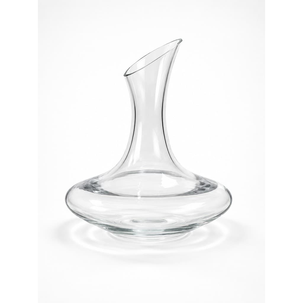 Vaso Decanter de Vidro Transparente Boca Diagonal para Bebidas e Arranjos Florais 1L