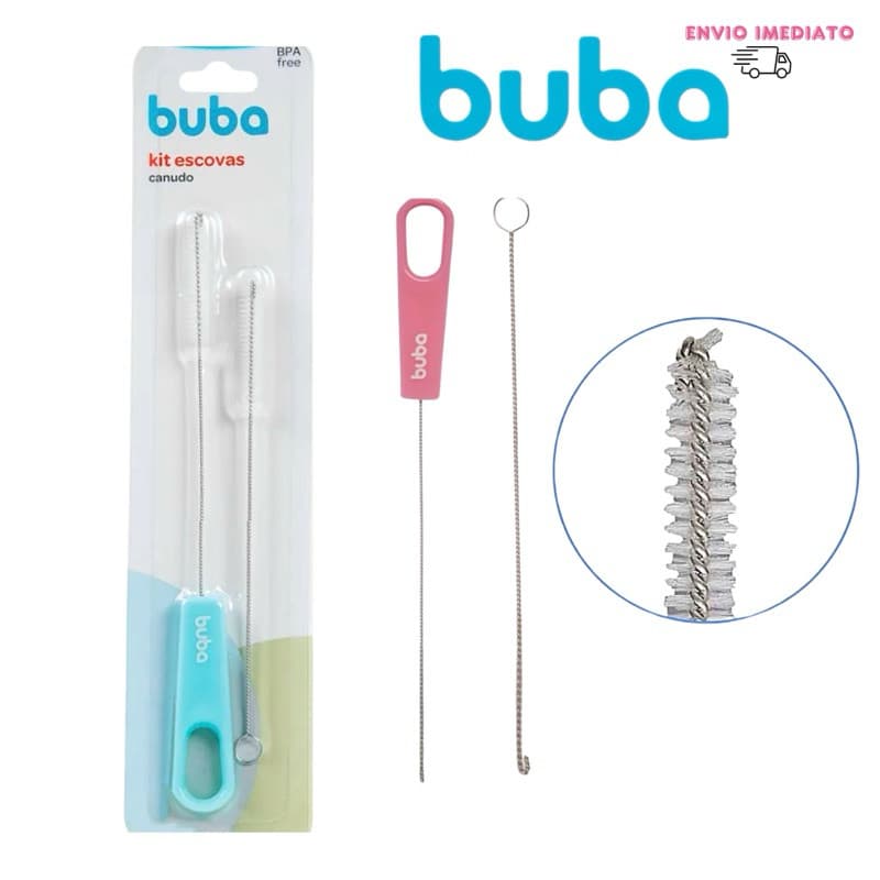 Kit de Escova de Limpeza Para Canudo Buba