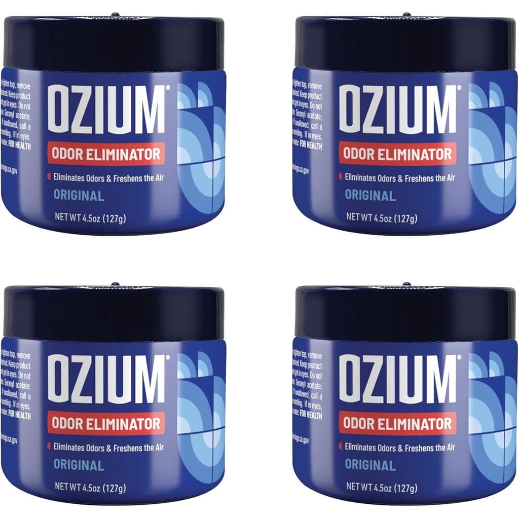 Ozium 4,5 Oz. Gel Eliminador de Odor para Casas, Carros, Escritórios e Mais, Original, Pacote com 4