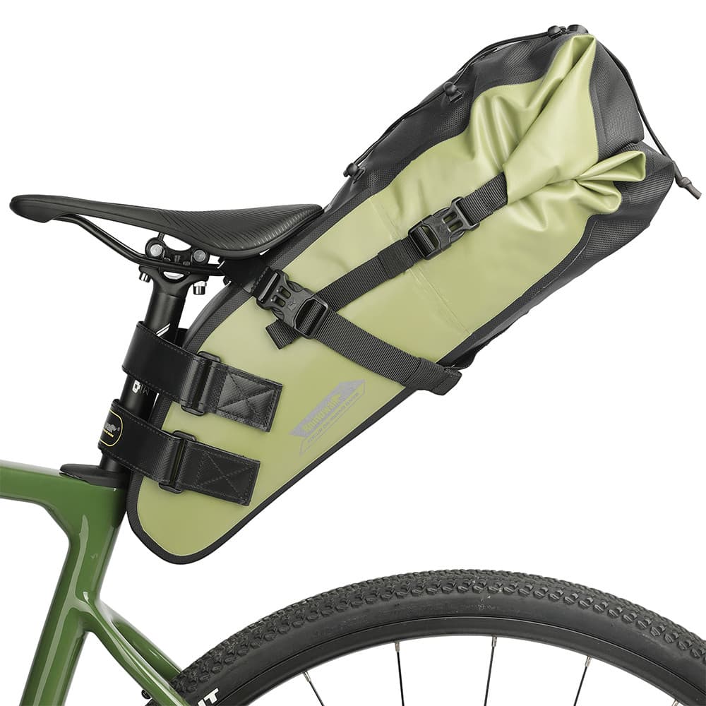RHINOWALK Rhino Bolsa traseira completa à prova d'água para selim de bicicleta, grande capacidade, 10L, bicicleta de est
