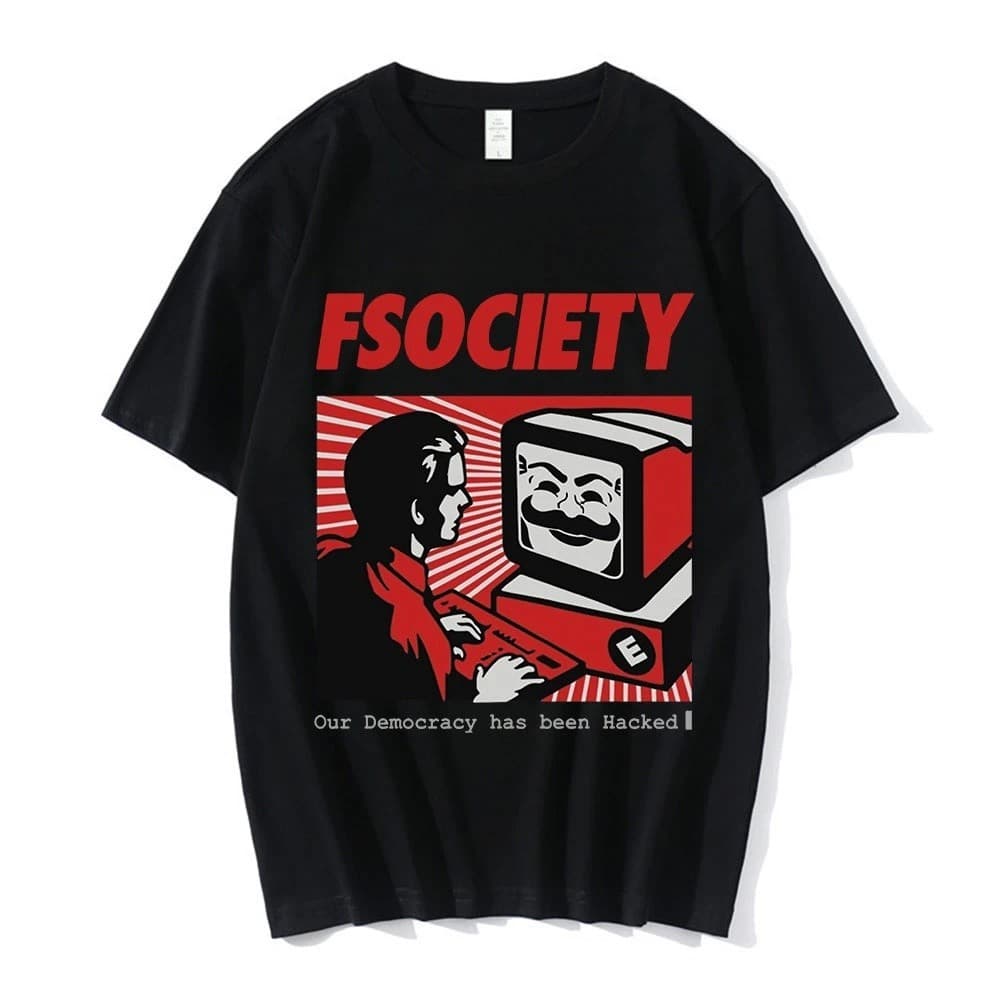 Camiseta  Fsociety Moda Indie Vintage Style 100% algodão