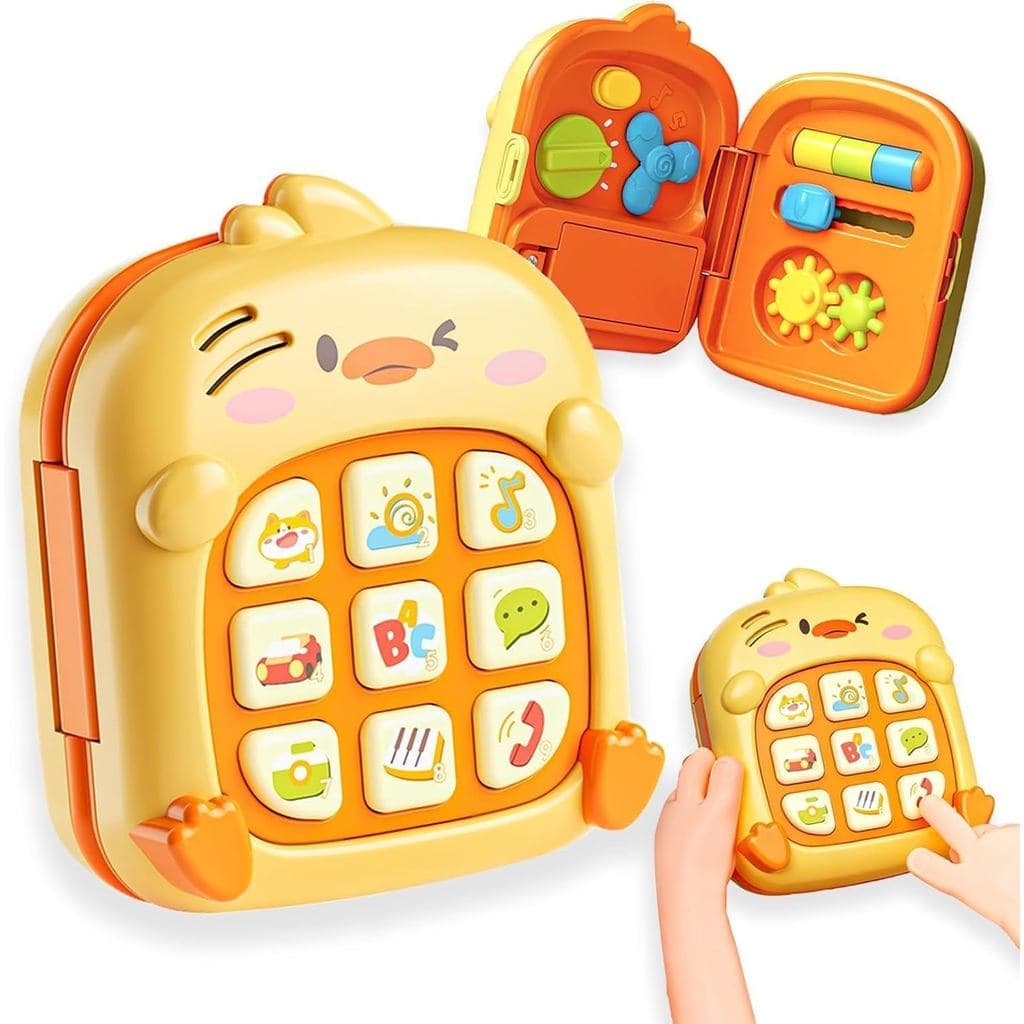 Brinquedo Musical De Bebê Duck Para Crianças De 1 A 3 Anos , Placa Sensorial Ocupada Montessori Educacional Infantil 9 1