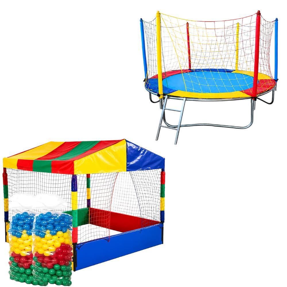 Kit Locação Cama Elástica Nacional 2,30m Piscina De Bolinhas 1,50m 1000 Bolinhas