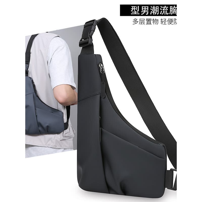 Novo estilo bolsa de peito masculina 2025 Casual saco do mensageiro grande capacidade à prova dwaterproof água moda um o