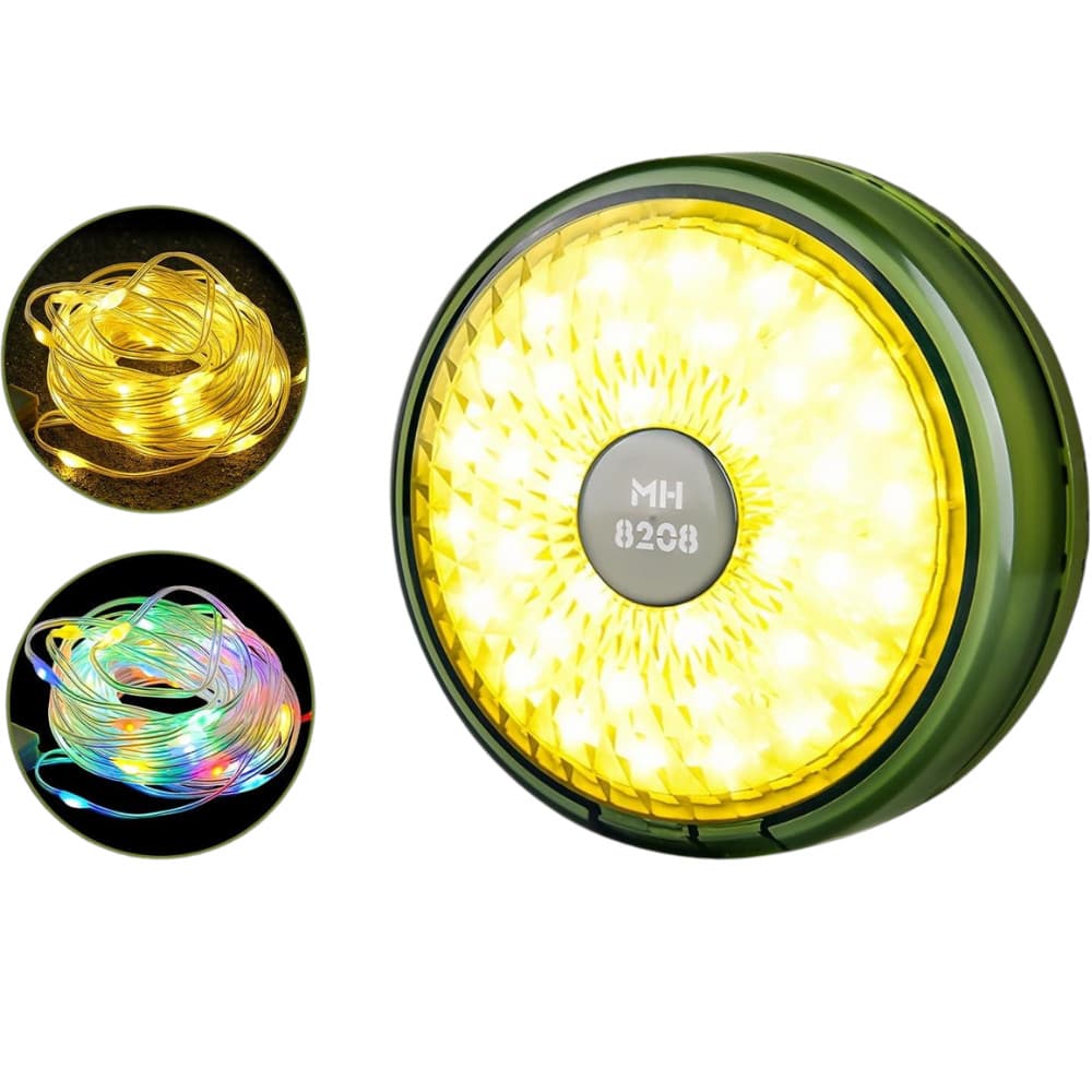 Lampada Led RGB 2 em 1 Com Fita 10m Recarregável USB Luz Decorativa Camping Festa Outdoor