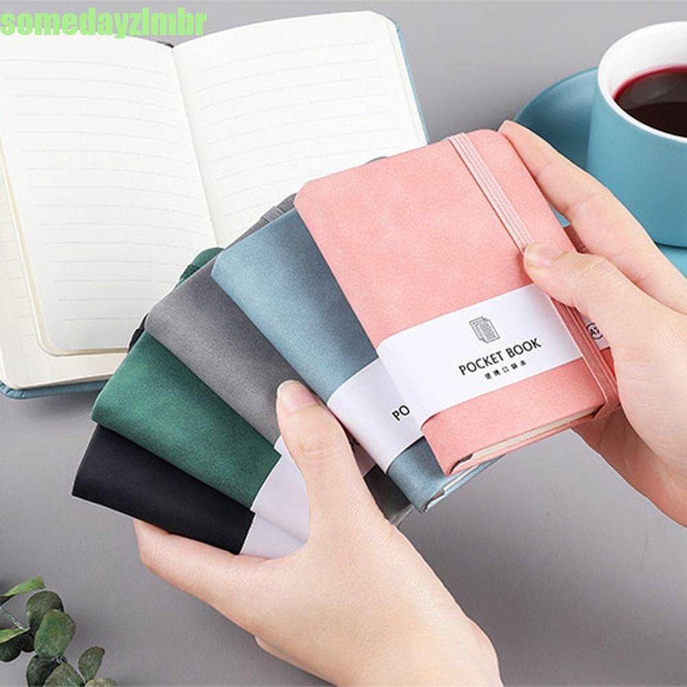 SOMEDAYZL0M A6/A7 Bloco De Notas De Bolso , Com Mini Caderno Portátil Faixa Elástica , 5 Cores