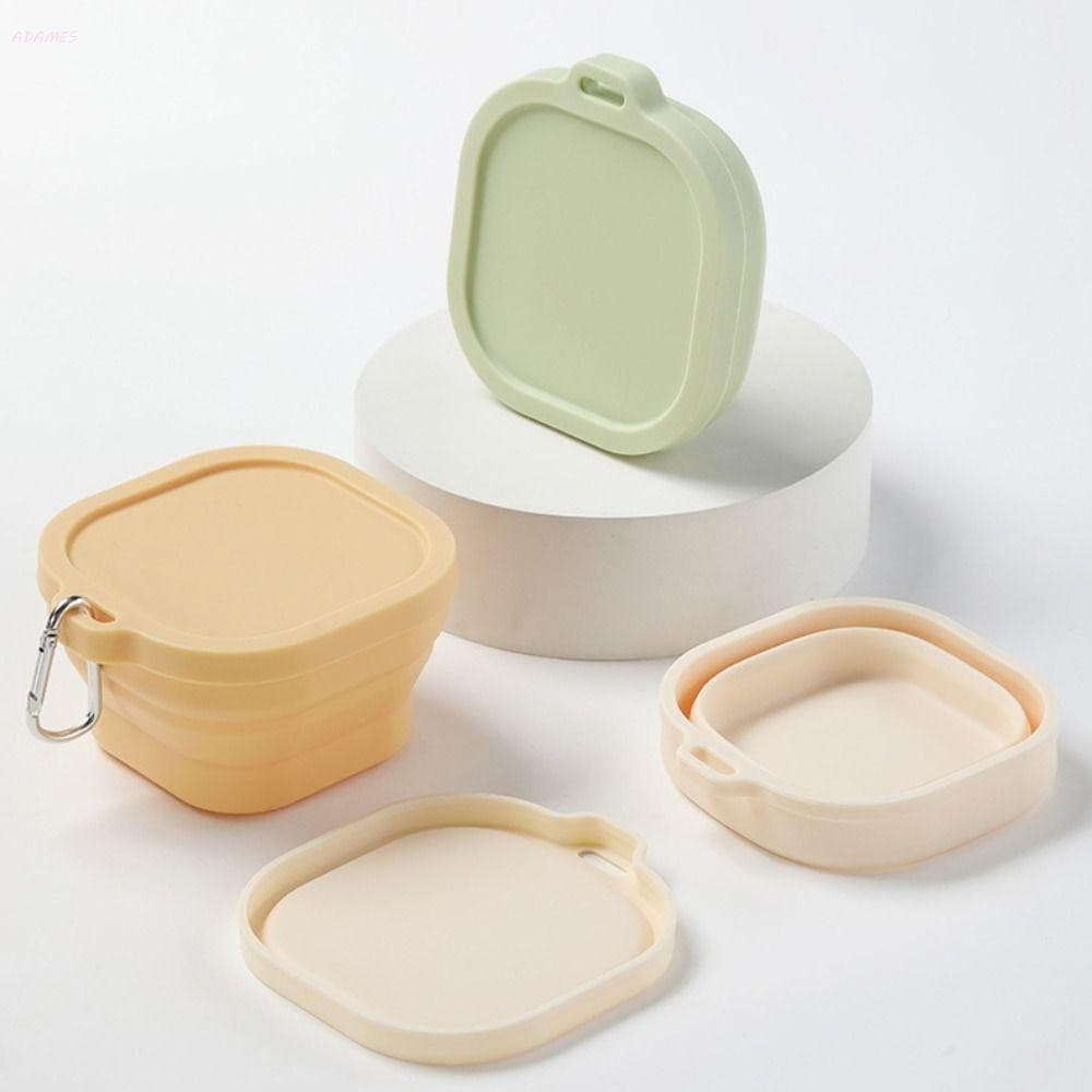 Lancheira Dobrável ADAMES , Tigelas De Acampamento De Silicone De 400ml , Recipiente De Armazenamento De Alimentos De Gr