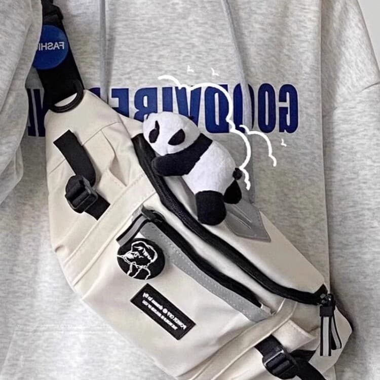 Bolsa mensageiro masculina novo estilo bolsa de cintura japonesa Casual All-Match estudante ciclismo bolsa de ombro peit