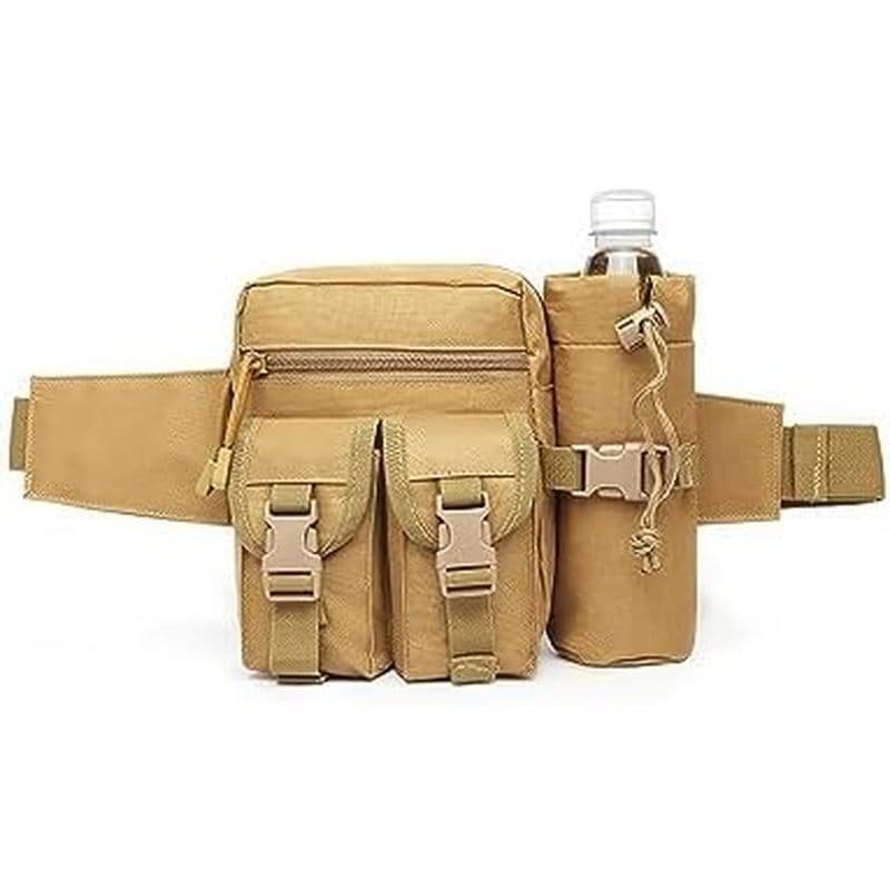 Utilitário De Cintura À Prova D'água (Caqui) Acampamento Tático Ao Ar Livre Pochete Versátil Para Caminhada E Militar Su