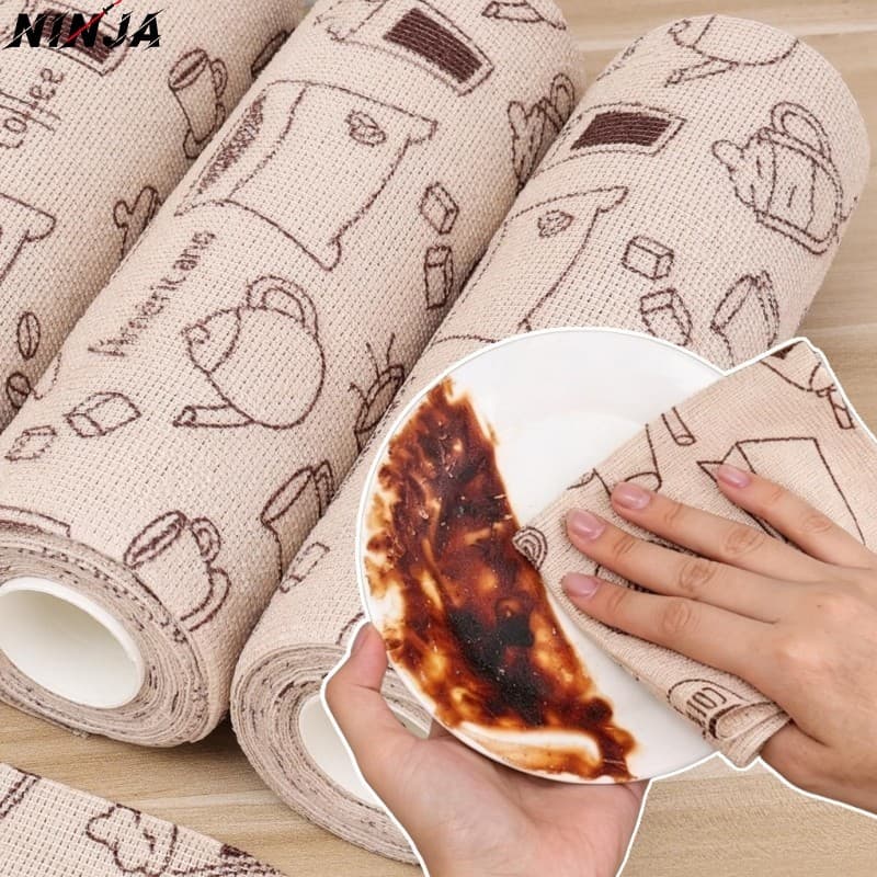 [Extreme] Panos De Prato Espessados Removíveis De 2-1 Unidade-Pano De Cozinha-Toalhete De Limpeza Reutilizável-Rolo De T