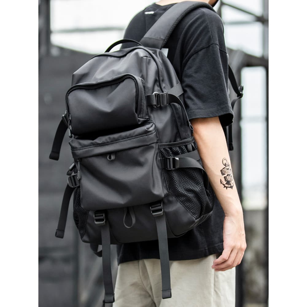 Mochila escolar júnior estudantes do ensino médio dos homens mochila nova viagem ao ar livre Commuter saco feminino leve