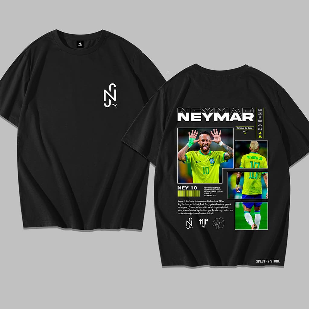 Camiseta Neymar Brasil 100% Algodão Unissex Linha Premium Exclusivo Casual
