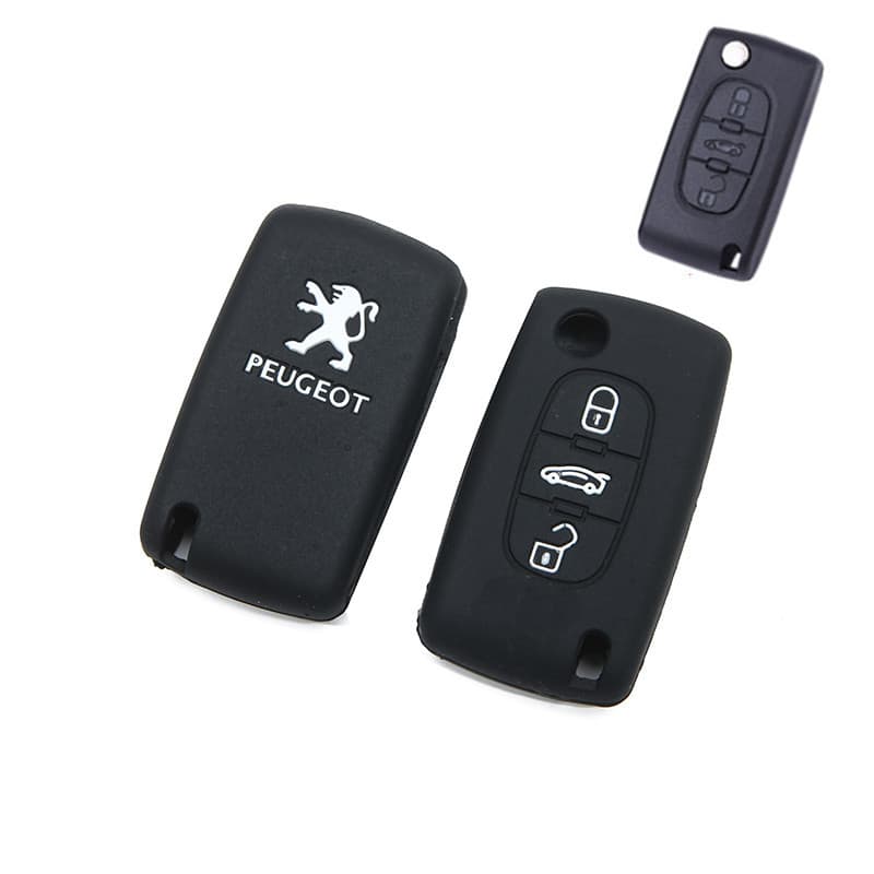 Adequado para Dongfeng Peugeot 408 307 206 controle remoto do carro 207 caso chave 508 Silicone caso protetor