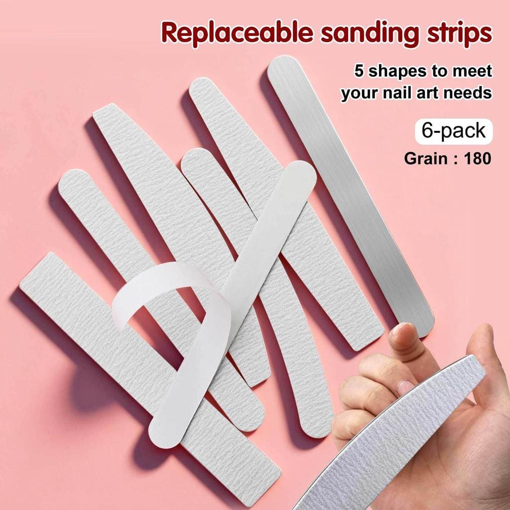 {New}Replaceable sandpaper iron sheet set for nail salons, used for polishing and shaping with nail files