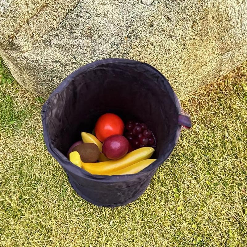 Ao ar livre não-marcação acampamento lata de lixo compressível dobrável montanha acampamento campo jardim armazenamento