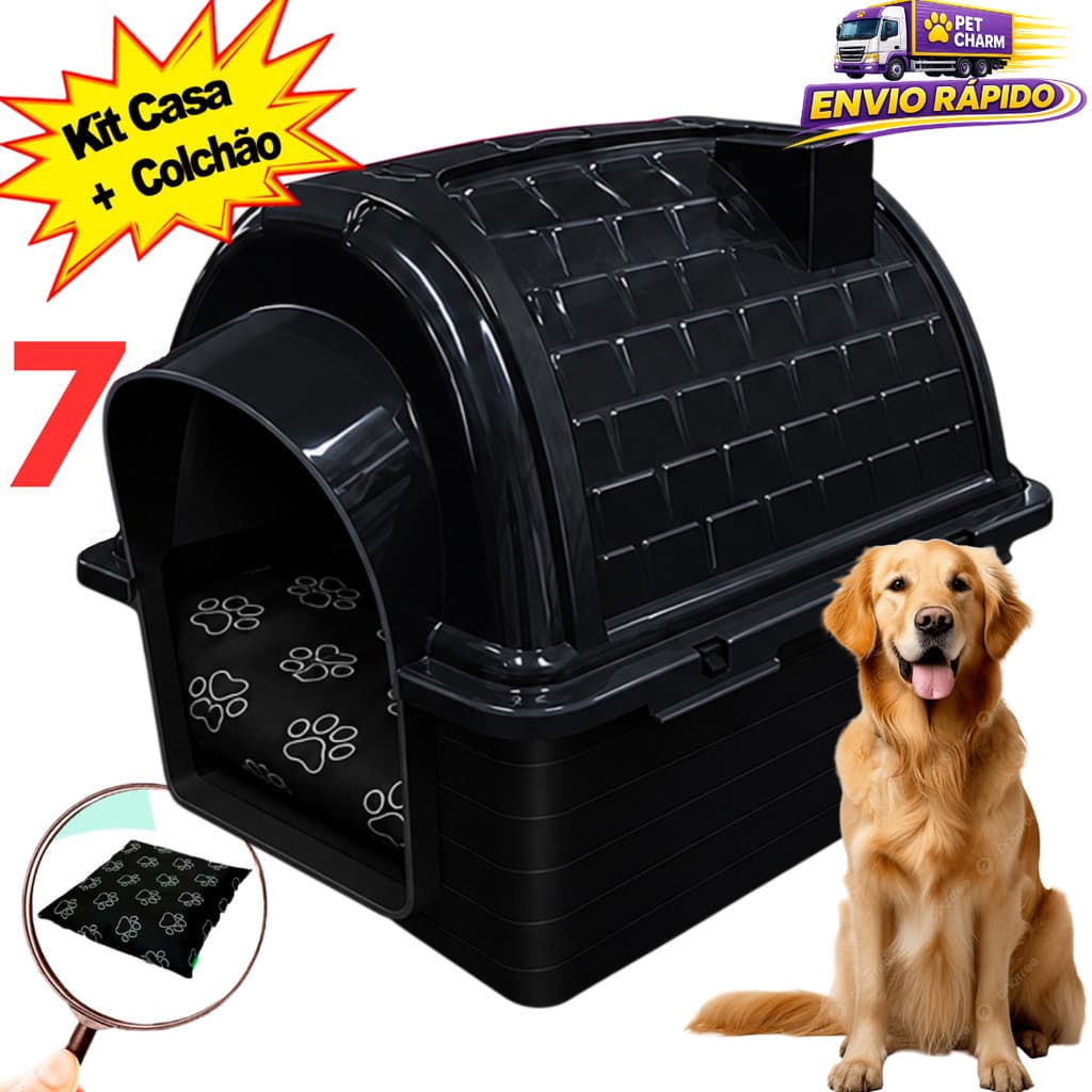 Casa Casinha Pet Cachorro N7 + Caminha Para Cachorro Casinha Para Cachorro Caminha de Cachorro