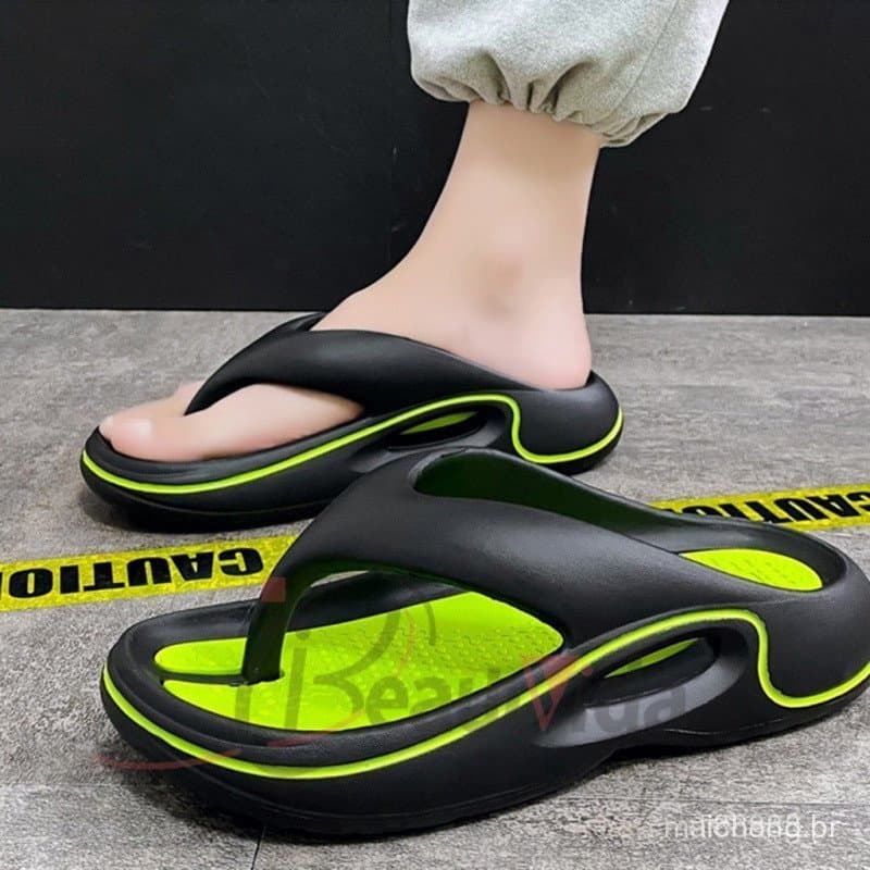 [Entrega 24 Horas] Verão Novo Casal flip-flops Estilo Coreano Moda Versátil Chinelos De Sola Grossa Antiderrapante Sandá